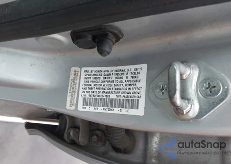 2012 Honda Civic Lx z USA, uszkodzony, nr VIN 19XFB2F54CE041603